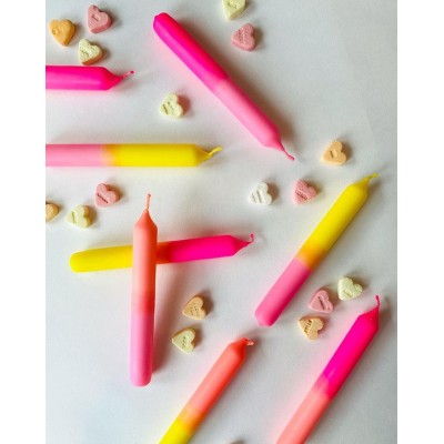 Candy Candles - Kaarsen - Set van 3 - Lollipop Light Pink Yellow 