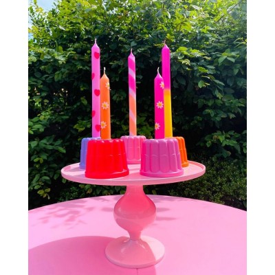 Candy Candles - Kaarsen - Set van 3 - XL - Daisy Pink