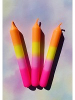 Candy Candles - Kaarsen - Set van 3 - Rainbow Orange Pink