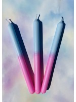Candy Candles - Kaarsen - Set van 3 - XL - Lollipop Blue Light Pink
