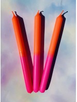 Candy Candles - Kaarsen - Set van 3 - XL - Lollipop Orange Pink