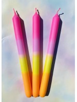 Candy Candles - Kaarsen - Set van 3 - XL - Rainbow Pink Orange