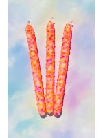 Candy Candles - Kaarsen - Set van 3 - XL - Confetti Pink Orange Yellow
