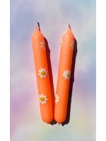 Candy Candles - Kaarsen - Set van 3 - Daisy Orange