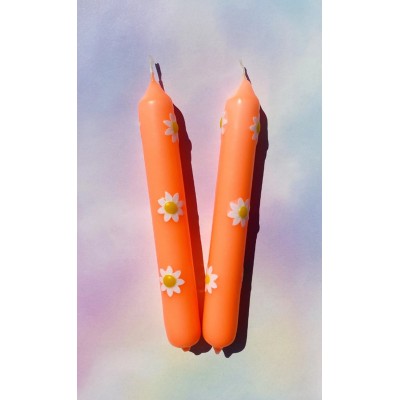 Candy Candles - Kaarsen - Set van 3 - Daisy Orange