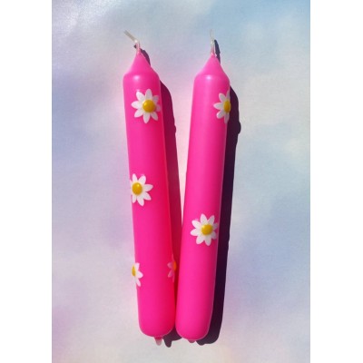 Candy Candles - Kaarsen - Set van 3 - Daisy Pink