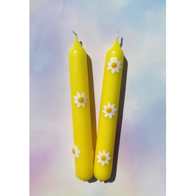 Candy Candles - Kaarsen - Set van 3 - Daisy Yellow