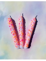 Candy Candles - Kaarsen - Set van 3 - Confetti Pink Orange
